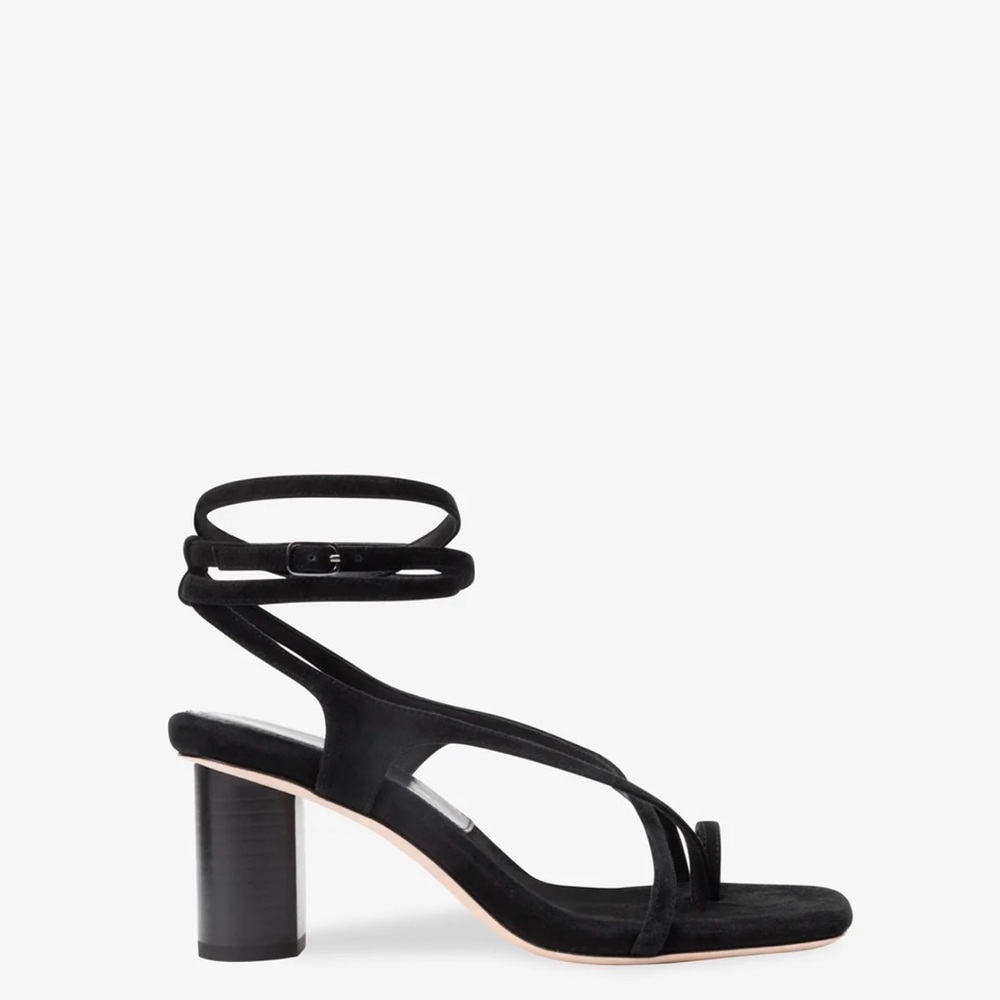 Tamara Mellon Black Heels  with  Ankle Straps